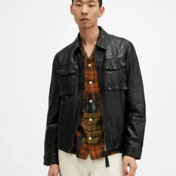 Whilby Zip Up Lightweight Leather Jacket
