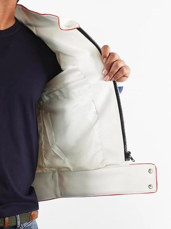 Men’s Wonder Racing Leather Jacket – Talladega Nights Inspired Bomber Costume - Image 5