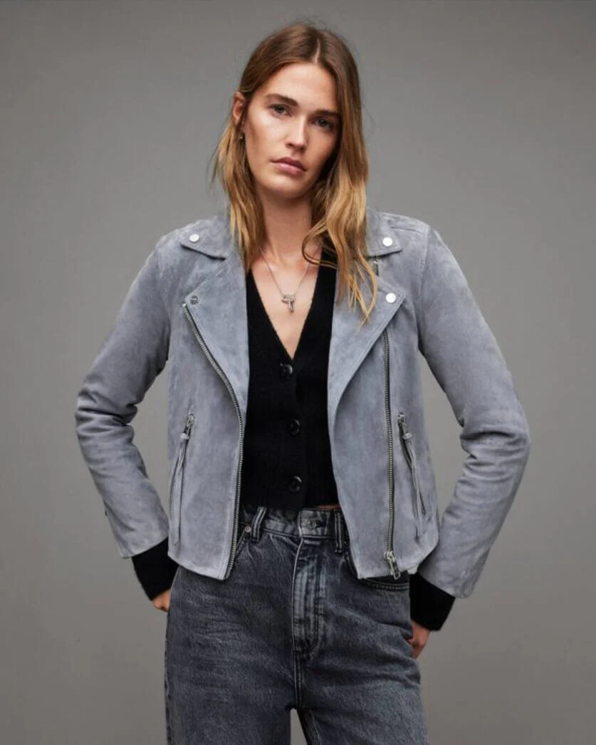 Suede Dalby Biker Jacket - Image 2