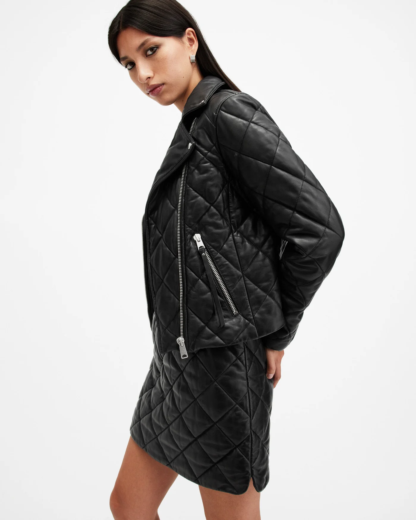 Dalby Quilted Leather Biker - Image 5