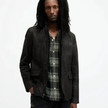 Survey Waxed Suede Double Layer Blazer