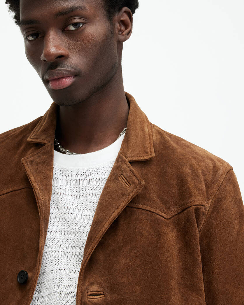 Hornett Vintage Washed Suede Blazer - Image 2