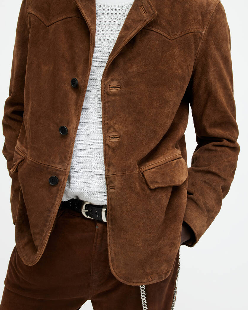 Hornett Vintage Washed Suede Blazer - Image 4
