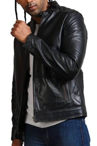 American Skull Flag Mens Biker Jacket Skull Motorcycle Jacket - Image 2