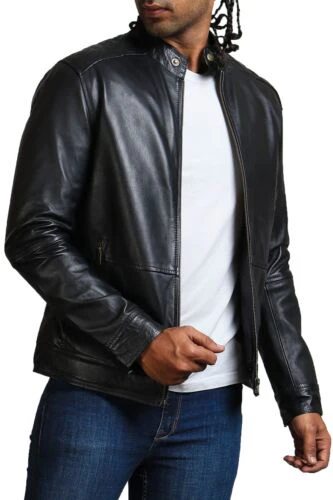 American Skull Flag Mens Biker Jacket Skull Motorcycle Jacket - Image 3