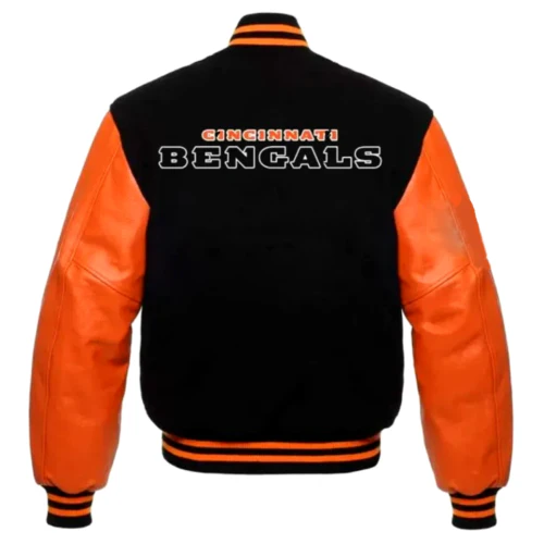 Cincinnati Bengals Varsity Jacket Original Wool & Leather Sleeves - Image 2